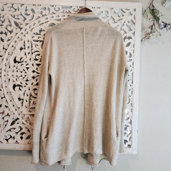 BROCHU WALKER CARDIGAN LINEN OPEN SWEATER SIZE SMALL - Picture 2 of 15
